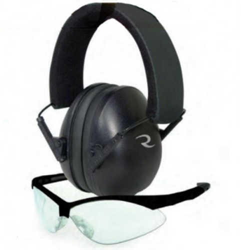 Radians Ls0100CKCS G4 Junior Shooting Glasses Clear Lens Black Frame Includes Lowset Earmuff